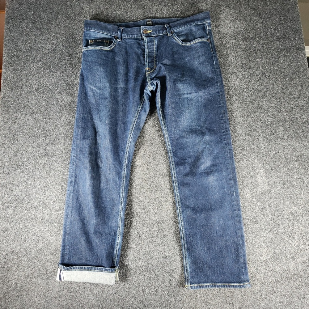 Hugo Boss Scout 1 Selvedge Jeans‎ Blue Men's Size 40x30 Dark Wash Denim
